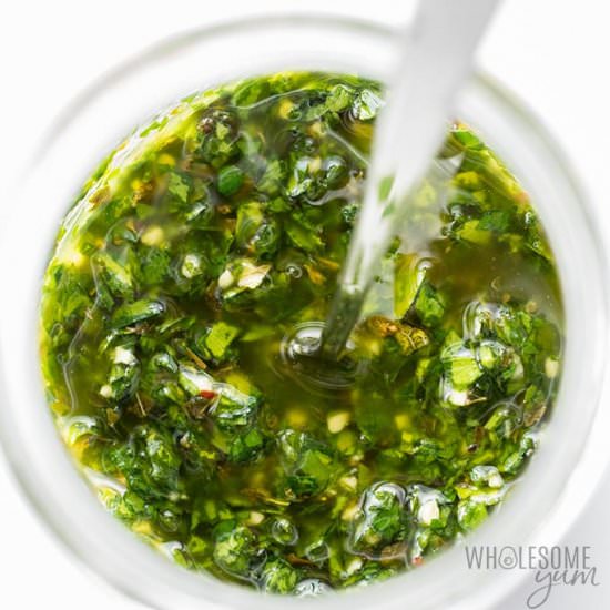 Chimichurri Sauce - Recipe photo by wholesomeyum