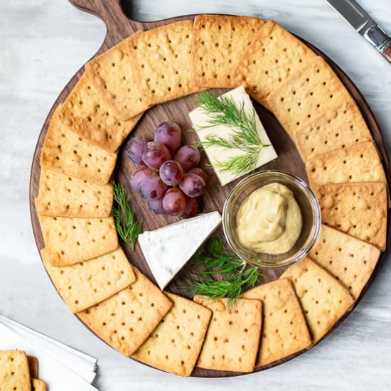 Chickpea Parmesan Crackers - Recipe photo by Queen of My Kitchen