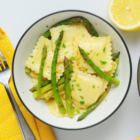 Lemon Butter Asparagus Ravioli - Recipe photo by alisonsallspice