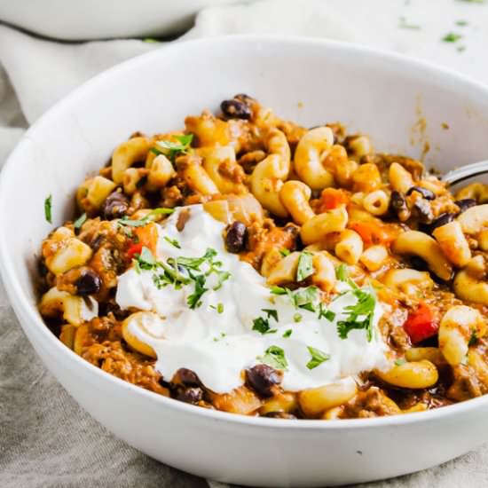 Instant Pot Chili Mac and Cheese - Recipe photo by AimeeMarsLiving