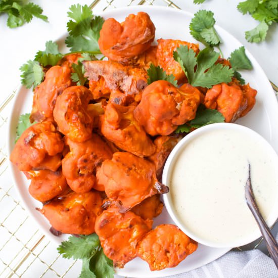 The Best Baked Buffalo Cauliflower - Recipe photo by This Savory Vegan