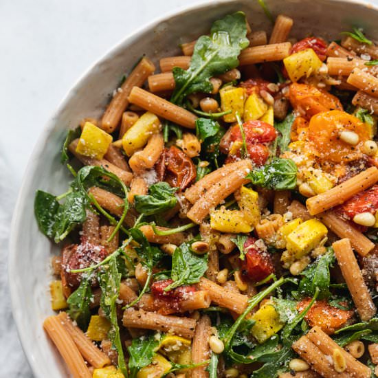 Garlic Roasted Tomato Lentil Pasta - Recipe photo by Spices in my DNA