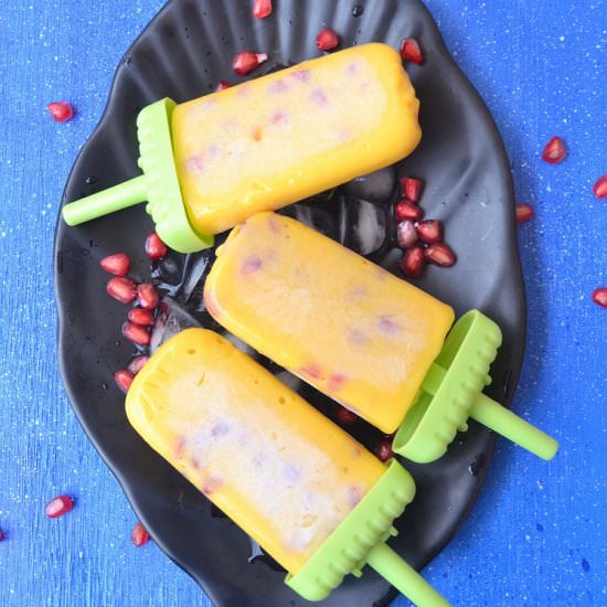 Mango Pomegranate Popsicle - Recipe photo by rakshaskitchen