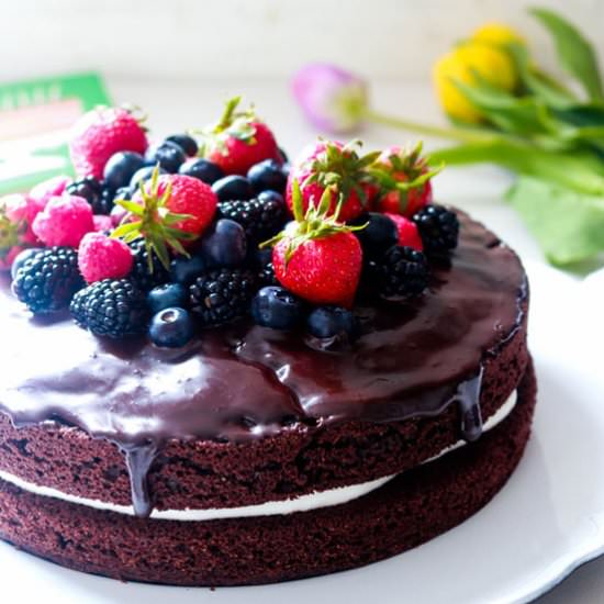 YOGURT CREAM CHOCOLATE GANACHE CAKE - Recipe photo by sugarlovespices