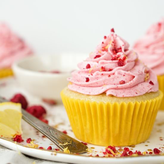 Lemon Raspberry Cupcakes - Recipe photo by whoneedssalad