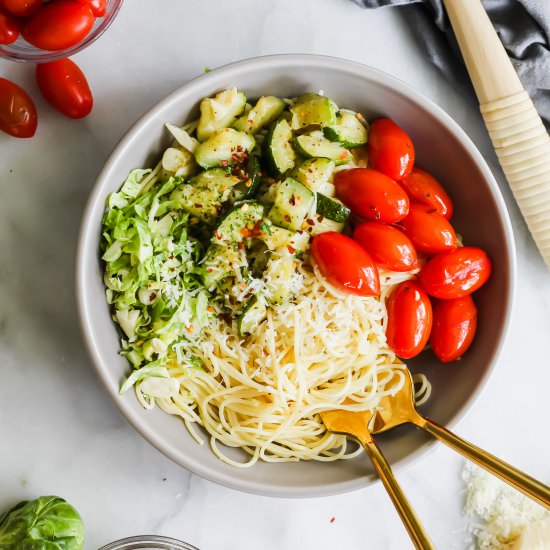 Light and Easy Spring Pasta - Recipe photo by ourbalancedbowl