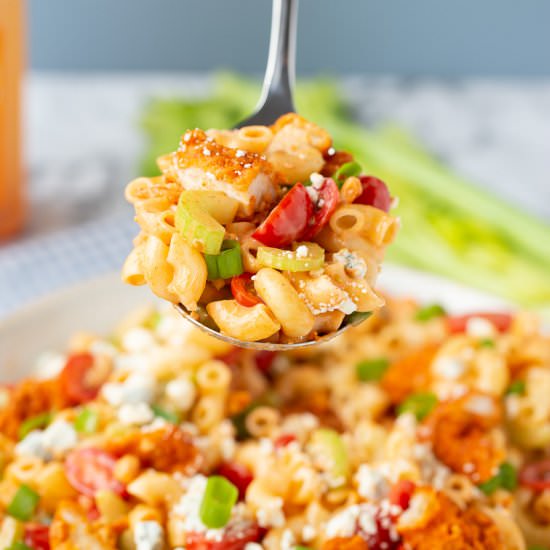 Buffalo Chicken Pasta Salad - Recipe photo by yourcupofcake