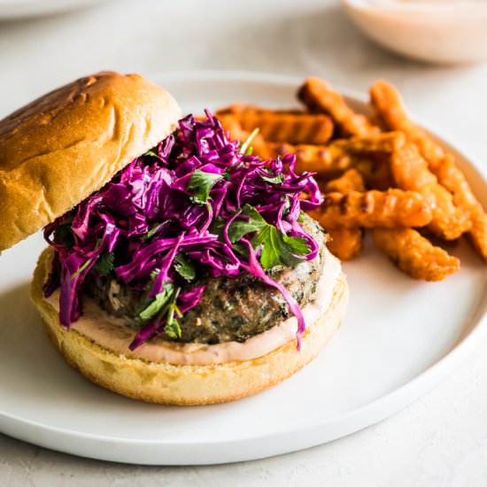 Healthy Grilled Turkey Burgers - Recipe photo by isabeleats