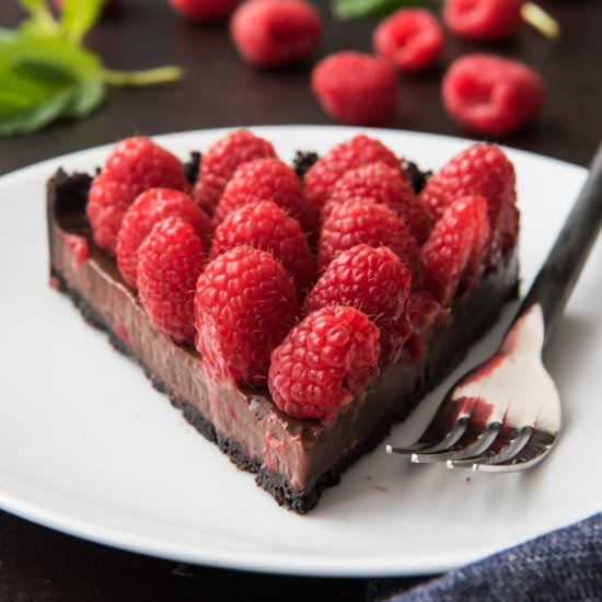 RASPBERRY CHOCOLATE TART - Recipe photo by houseofnasheats