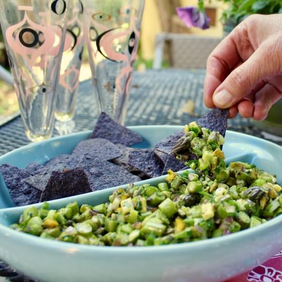 Asparagus Salsa Verde - Recipe photo by the good eats co