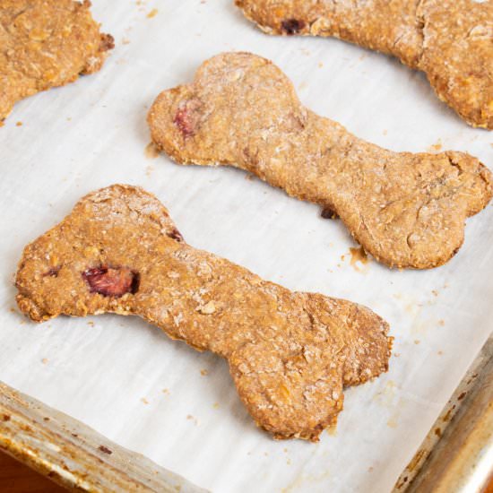 Strawberry Banana Dog Treats - Recipe photo by For the Love of Cooking