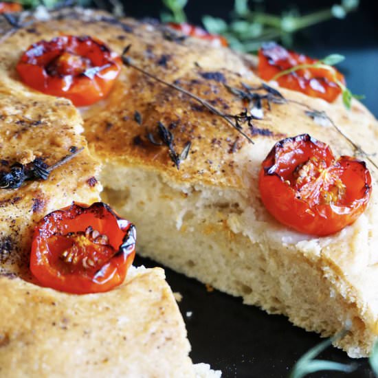 Easy Vegan Focaccia Bread - Recipe photo by Animagus Eats