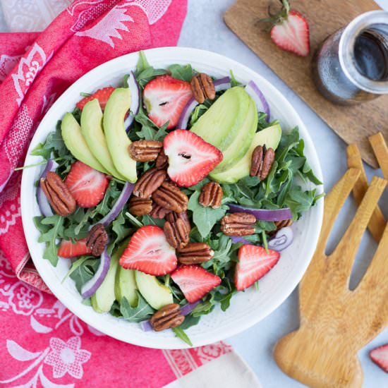Strawberry Salad with Balsamic - Recipe photo by EverydayMaven