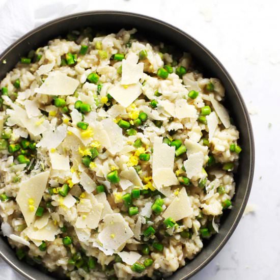 Lemon Asparagus Risotto - Recipe photo by Zestedlemon