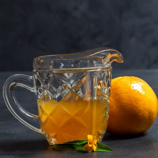 Mandarin tarragon shrub syrup - Recipe photo by peck of pickles
