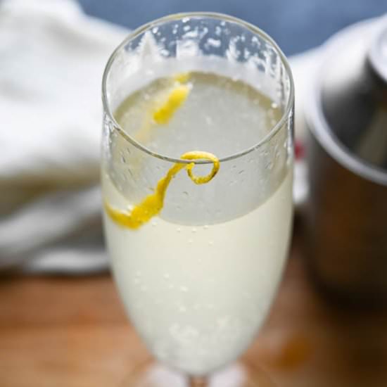 Gin French 75 - Recipe photo by garlic and zest
