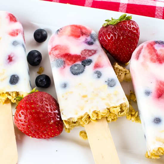 Yogurt Breakfast Popsicles - Recipe photo by CrayonsAndCravings