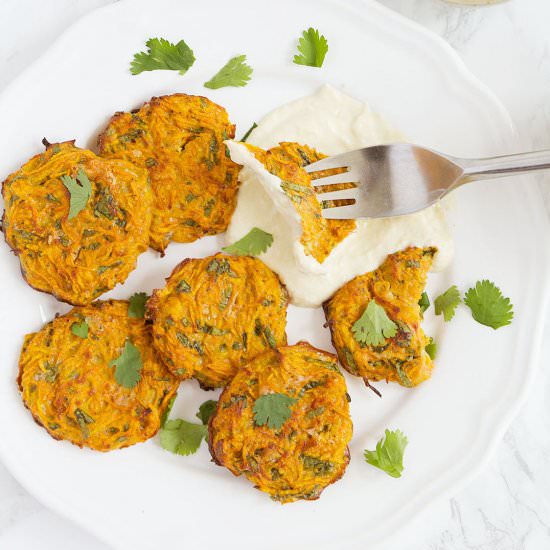 5 ingredient baked carrot fritters - Recipe photo by The clever meal