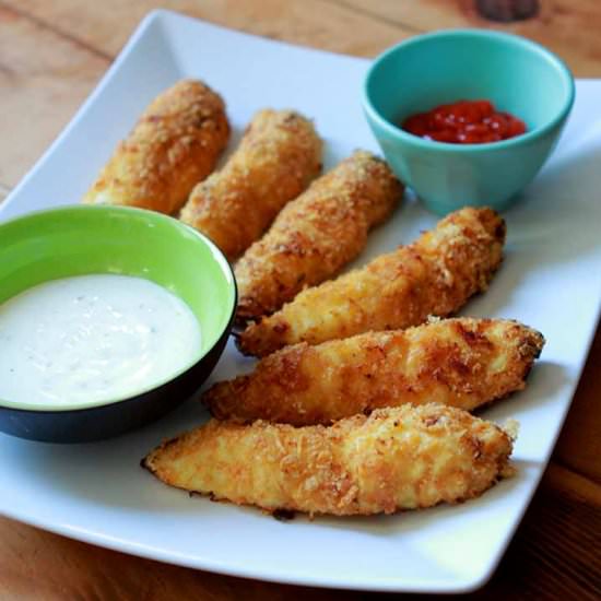 Crispy Low Carb Chicken Tenders - Recipe photo by Resolution Eats