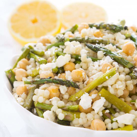 Roasted Asparagus Couscous Salad - Recipe photo by Hauteandhealthy