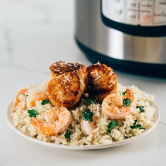 Instant Pot Seafood Risotto - Recipe photo by dishonfish