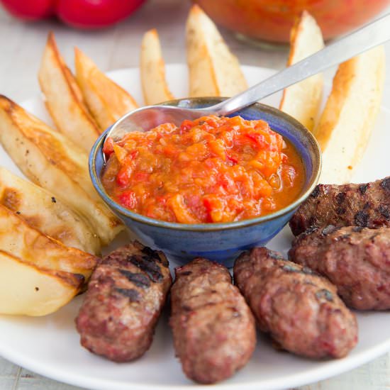 AJVAR – BALKAN BELL PEPPERS DIP - Recipe photo by Philosokitchen