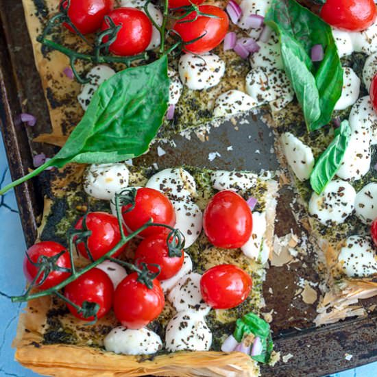 Caprese Tart - Recipe photo by healingtomato