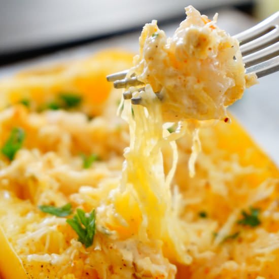 Cajun Shrimp Spaghetti Squash - Recipe photo by lowcarbquick