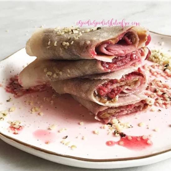 Sunbutter n Jelly Grain-Free Crepes - Recipe photo by goodiegoodieglutenfree