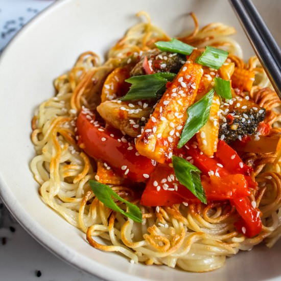 Pan fried noodles - Recipe photo by thetwincookingproject