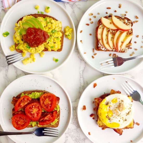 Breakfast Toast 4 Ways - Recipe photo by Theyummymuffin