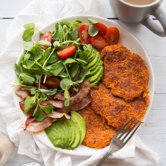 Sweet Potato Hash Browns - Recipe photo by dontgobaconmyheart