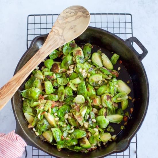 Sauteed Brussels Sprouts - Recipe photo by Seasonal Cravings