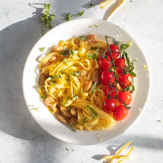Tuscan Fettuccine Pasta - Recipe photo by healingtomato