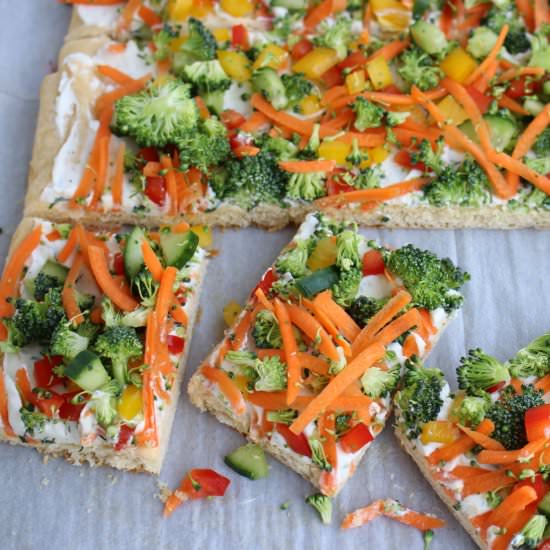 Crescent Roll Veggies Pizza - Recipe photo by KrazyKitchenMom