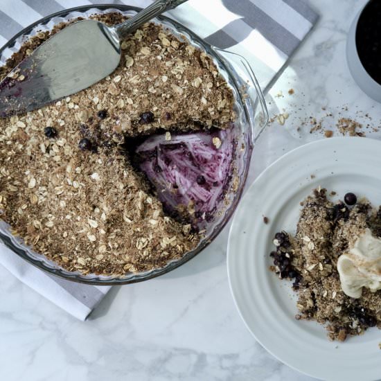 Easiest Blueberry Crisp - Recipe photo by HookedOnPlants