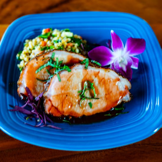 Glazed Smoked Pork Loin - Recipe photo by melissa.cookston