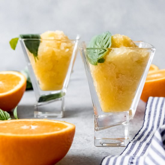 ORANGE BASIL GRANITA - Recipe photo by houseofnasheats