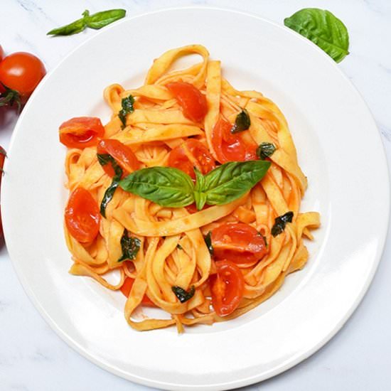 Tagliatelle With Cherry Tomatoes - Recipe photo by ADkitchen