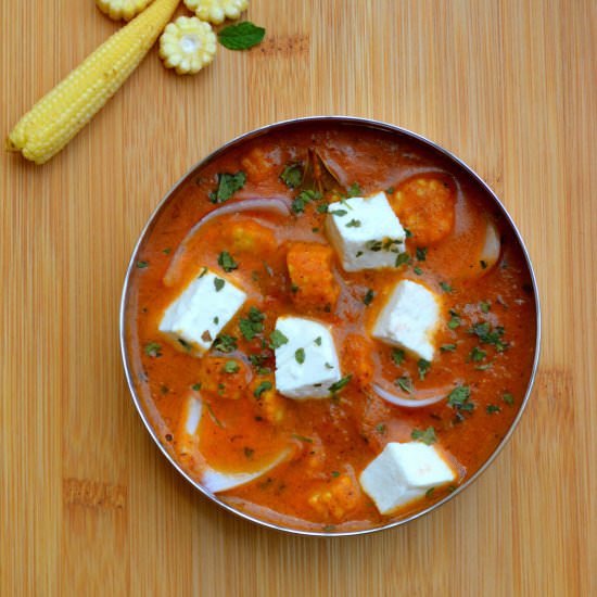 Baby Corn Paneer Masala - Recipe photo by hariniaravind