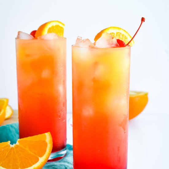 Tequila Sunrise - Recipe photo by stressbaking