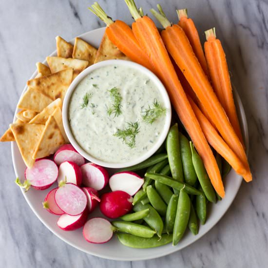 Dill-Horseradish Veggie Dip - Recipe photo by the_gourmet_RD