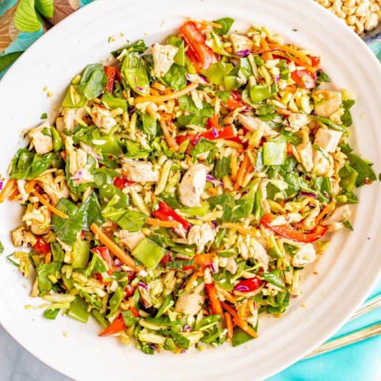 Broccoli slaw chicken salad - Recipe photo by Family Food on the Table
