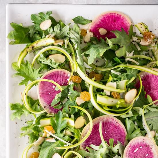 Asparagus & Watermelon Radish Salad - Recipe photo by crazyinspiredlife