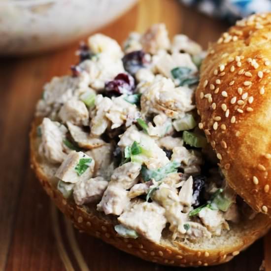 Walnut Cranberry Chicken Salad - Recipe photo by Our Happy Mess