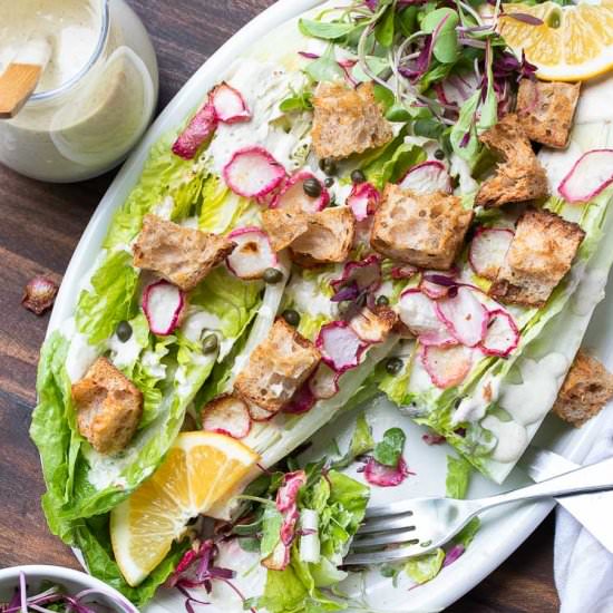 Vegan Caesar Salad - Recipe photo by veggiesdontbite