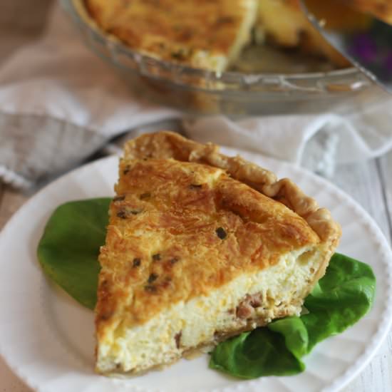 Ham and Cheese Quiche - Recipe photo by Grits and Pinecones