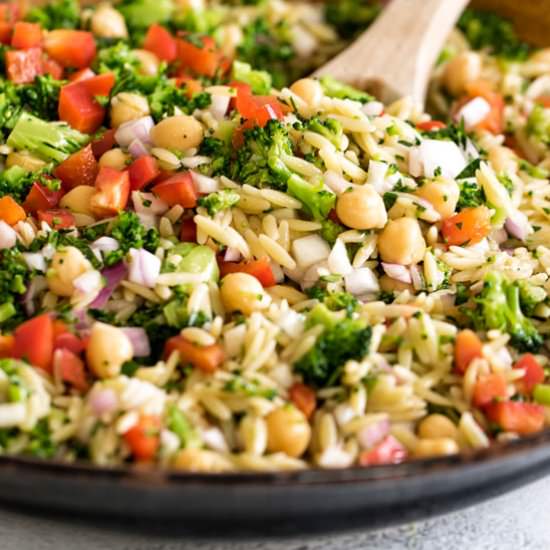 Orzo Pasta Salad - Recipe photo by Girl Gone Gourmet