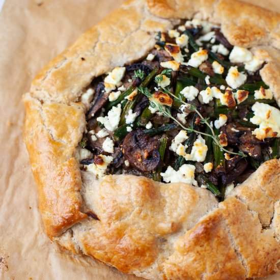 Asparagus and Mushroom Galette - Recipe photo by karalydonRD