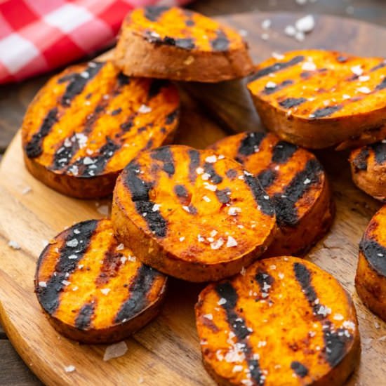 Grilled Sweet Potatoes - Recipe photo by gimmesomegrilling